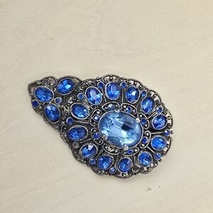 Antique Filigree Rhinestone Dress Clip